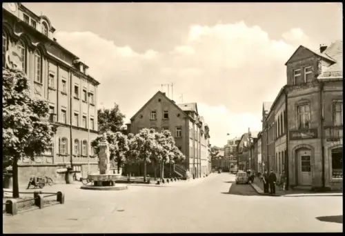 Ansichtskarte Hartha Karl-Marx-Straße zur DDR-Zeit 1975/1973