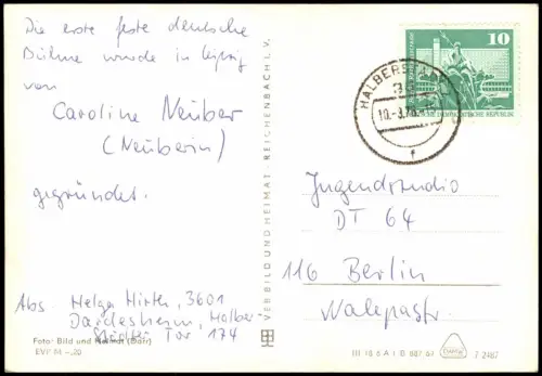 Dardesheim-Osterwieck DDR Mehrbild-AK Oberschule, Langestraße, Neubauten 1969
