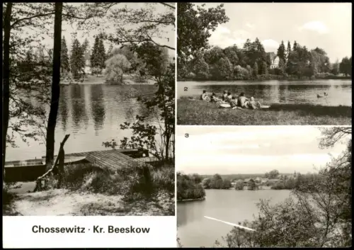 Chossewitz Friedland  Niederlausitz  zur DDR-Zeit See, Badestelle Seehaus  1982