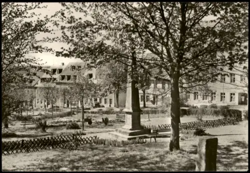 Jöhstadt (Erzgebirge) Denkmal, Karl-Marx-Platz zur DDR-Zeit 1972