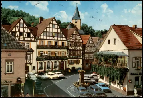 Ansichtskarte Bad Orb Markt Marktplatz Autos 1967