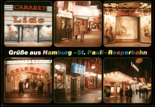 St. Pauli-Hamburg MB: Reeperbahn bei Nacht Vaberet Lido Petit Fleur 1991