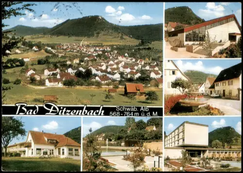 Ansichtskarte Bad Ditzenbach Mehrbild Kirche Straße Totale Mehrbild 1976