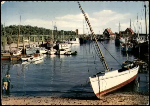 Ansichtskarte Wyk (Föhr) Hafen Boote 1975
