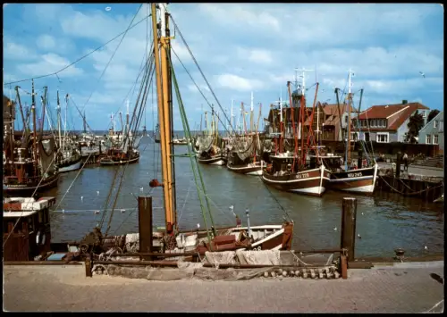 Ansichtskarte Neuharlingersiel Fischerhafen 1985