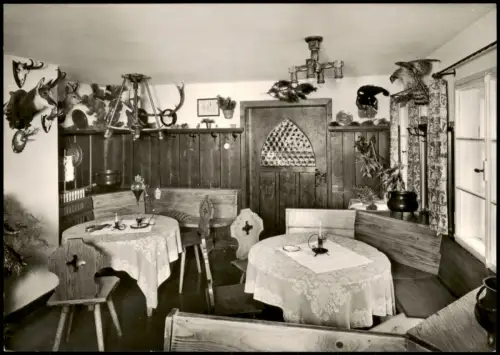 Hirschegg-Mittelberg/Vorarlberg Sporthotel Auenhütte - Gastraum 1965