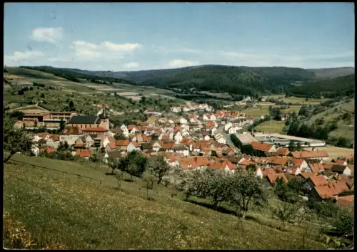 Ansichtskarte Frammersbach Blick über duie Stadt 1972