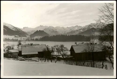 Ansichtskarte Sonthofen Gehöfte im Winter - Foto 1962