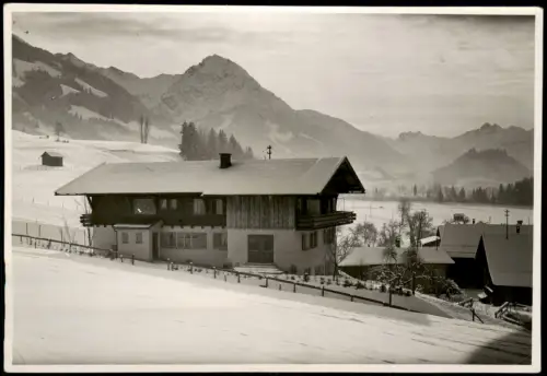 Ansichtskarte Sonthofen Bauerngehöft im Winter - Foto 1961