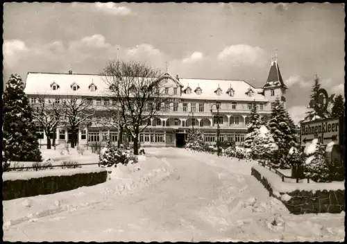 Ansichtskarte Hahnenklee-Goslar Hotel Hahnenkleer Hof im Winter 1957