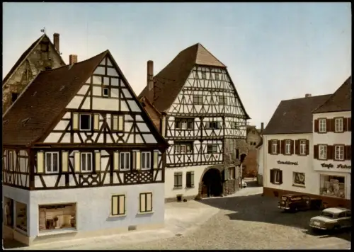 Ansichtskarte Ladenburg (Neckar) Markt Conditorei und Cafe 1978