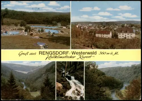 Ansichtskarte Rengsdorf 5 Bild Schwimmbad Stadt Umland 1978