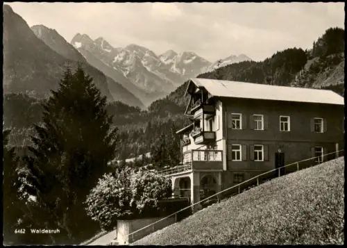 Ansichtskarte Oberstdorf (Allgäu) Restaurant Café Pension Waldesruh 1960