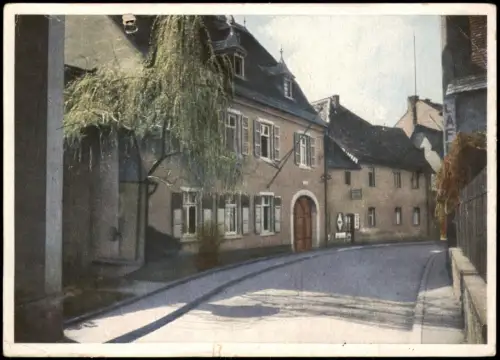 Ansichtskarte Geisenheim Strassen Partie Am Brunnen im Westrich 1955
