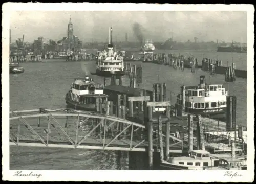 Ansichtskarte Hamburg Kehrwiederspitze - Dampfer 1954
