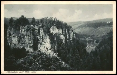 Hohnstein Wolfschlucht-Hockstein Sächsische Schweiz  mit Polenztal 1928