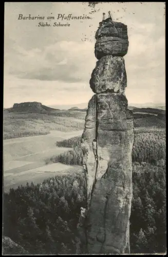 Pfaffendorf-Königstein   Barbarine am Pfaffenstein Sächsische Schweiz 1929
