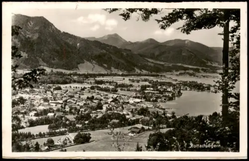 Egern-Rottach-Egern Panorama-Ansicht Blick zu den Bergen über den See 1943