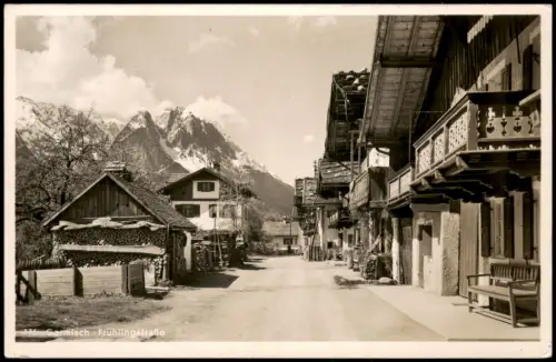Garmisch-Partenkirchen Frühlingstrasse, Ortsansicht, Häuser Partie 1939