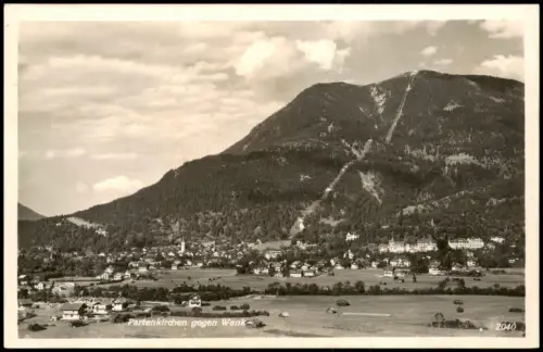 Ansichtskarte Garmisch-Partenkirchen Umland-Ansicht Blick gegen Wank 1940