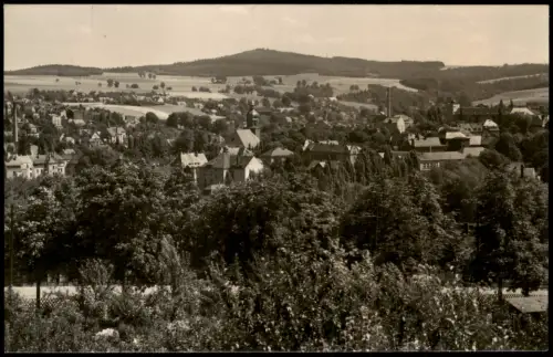 Rodewisch (Vogtland) Umland-Ansicht, Orts-Panorama zur DDR-Zeit 1966