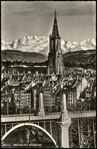 Ansichtskarte Bern (Schweiz) Berne La Cathédrale avec Blümlisalp 1964