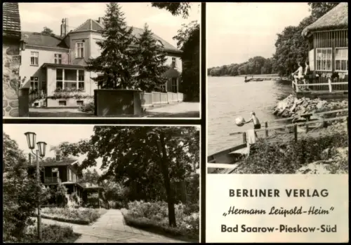 Pieskow-Bad Saarow DDR Mehrbildkarte  Hermann Leupold Heim zur DDR-Zeit 1968