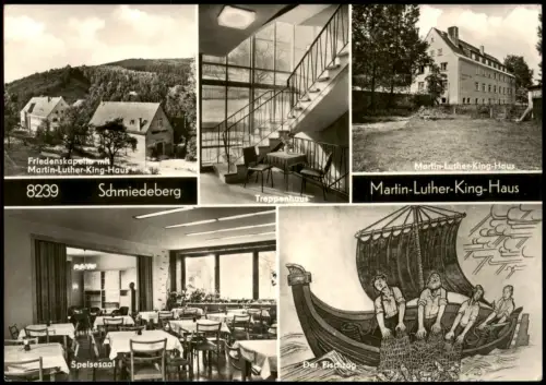 Ansichtskarte Bad Schmiedeberg Martin-Luther-King-Haus DDR Mehrbildkarte 1974