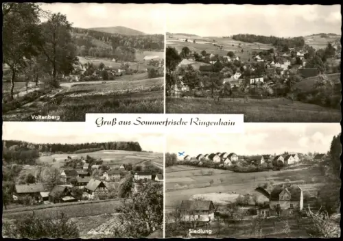 Ringenhain-Steinigtwolmsdorf  DDR Mehrbild-AK Siedlung, Valtenberg uvm. 1968