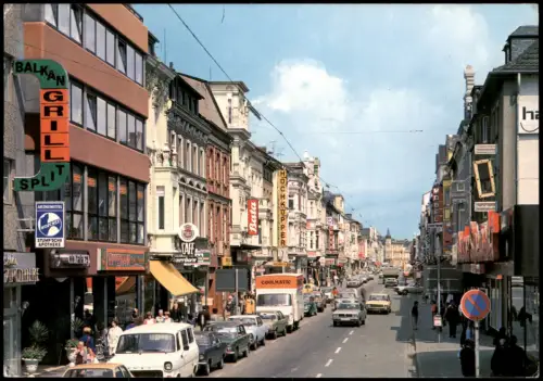 Siegburg Kaiserstraße, Geschäfte Autos diverse Modelle uvm. 1984