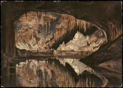 Saalfeld (Saale) Gralsburg im Märchendom nach Ölgemälde v. Willi Schramm 1938