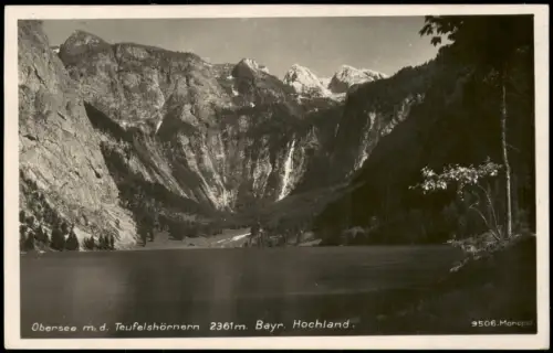 .Bayern Obersee m. d. Teufelshörnern Bayern Bayr. Hochland 1932