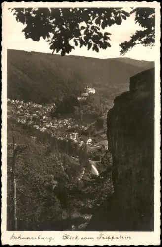 Ansichtskarte Schwarzburg Trippstein Panorama Ortsansicht 1930