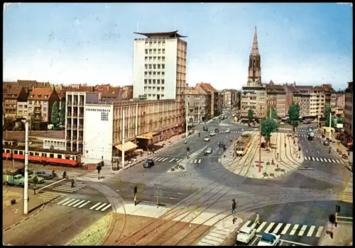 Ansichtskarte Köln Bahnhof der Vorgebirgsbahn am Barbarossaplatz 1961