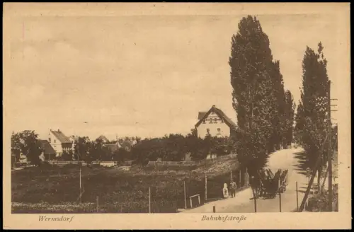 Ansichtskarte Wermsdorf Bahnhofstraße 1920