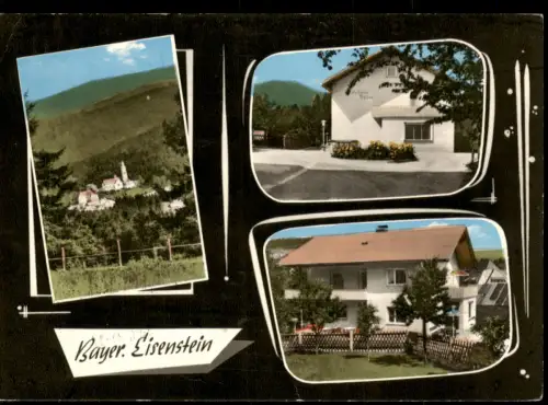 Ansichtskarte Bayerisch Eisenstein 3 Bild Gästehaus Müller 1971