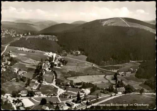 Hahnenklee-Bockswiese-Goslar Luftaufnahme Hahnenklee-Bockswiese im Oberharz 1963