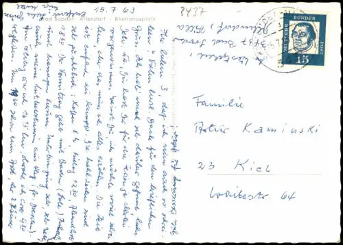 Bad Sooden-Allendorf Partie am Rhenanusplatz mit Hotel Gasthaus Rack 1963