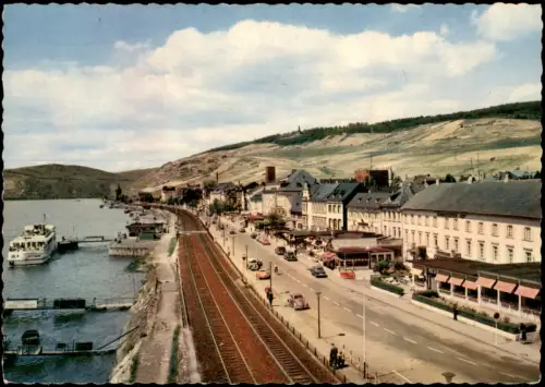 Ansichtskarte Rüdesheim (Rhein) Panorama-Ansicht Rhein und Rheinstrasse 1964