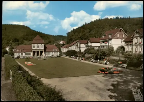Ansichtskarte Bad Grund (Harz) Kurpark mit Badehaus 1970