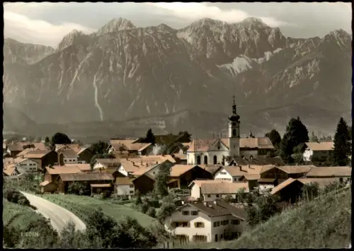 Ansichtskarte Rieden Allgäu Blick auf die Stadt - Fotokarte 1962