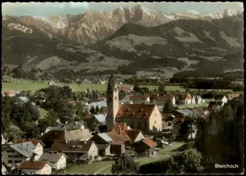 Ansichtskarte Blaichach Totale - colorierte Fotokarte 1966