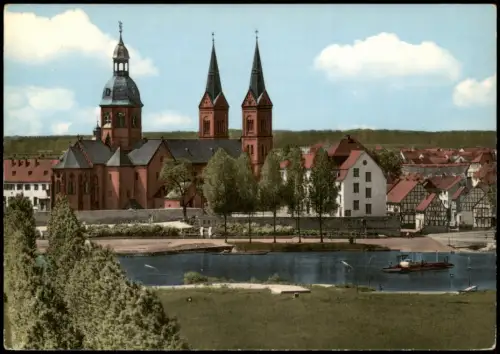 Ansichtskarte Seligenstadt Stadt Kloster Schiff 1971