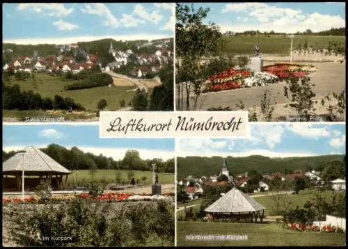 Ansichtskarte Nümbrecht 4 Bild Kurpark Stadt Berliner Platz 1972