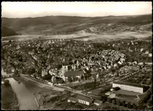 Bad Sooden-Bad Sooden-Allendorf Luftbild Überflugkarte Panorama Gesamtansicht 1960