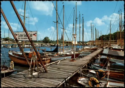 Ansichtskarte Schleswig (Sleswig/Slesvig) Partie am Jacht-Hafen 1975