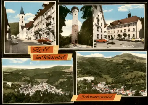 Zell am Harmersbach Zell im Wiesental Schwarzwald Ort (Mehrbild-AK) 1960