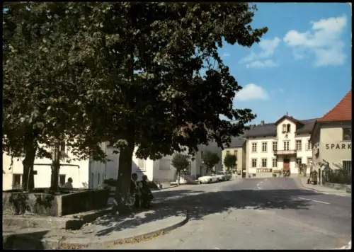 Muggendorf-Wiesenttal Straßen-Ansicht, Personen am Brunnen 1969