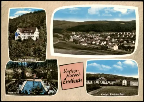 Ansichtskarte Bad Endbach Mehrbildkarte Ortsansichten u.a. Haus Bornberg 1970