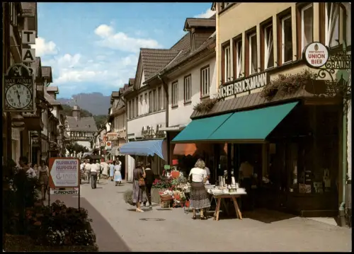 Königstein (Taunus) Hauptstraße Fußgängerzone, Geschäfte, Kneipe 1980
